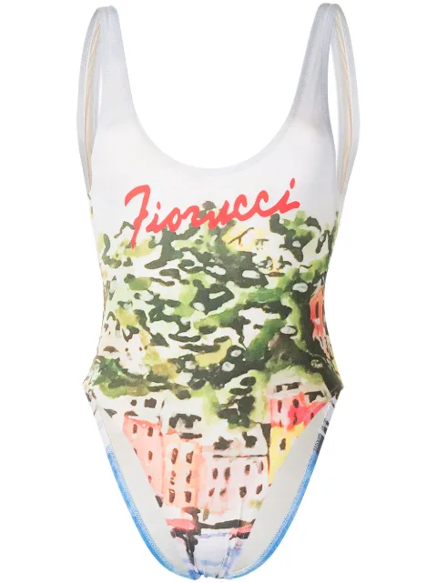 Fiorucci مايوه بطبعة شعار الماركة