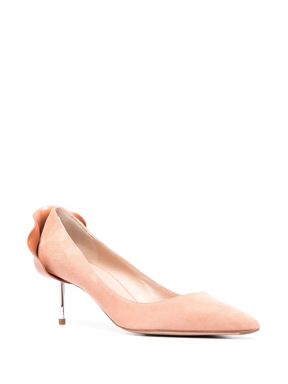 Shop Le Silla Petalo Leather Pump In Neutrals