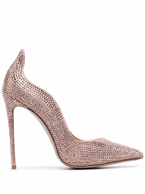 Le Silla Ivy crystal-embellished leather pumps