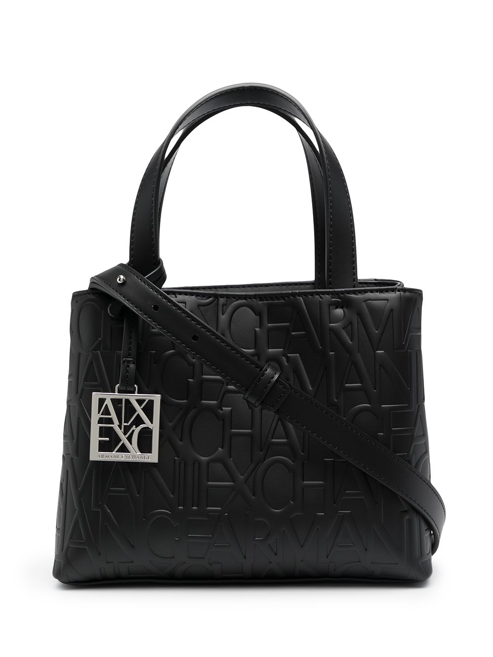 

Armani Exchange tote con logo en relieve - Negro