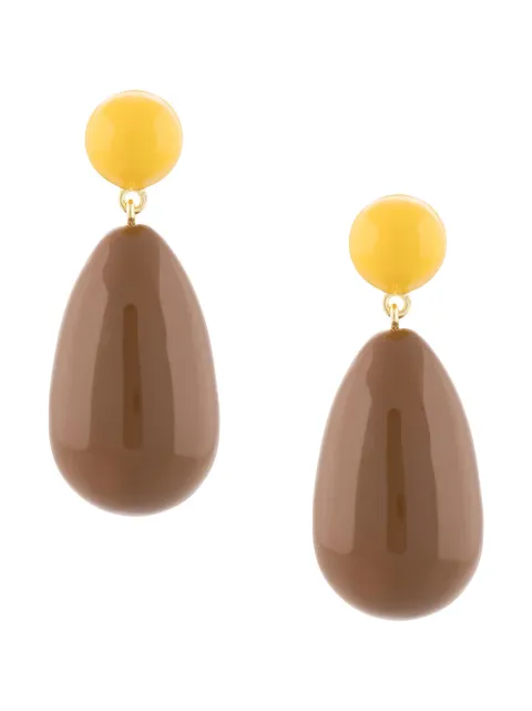 Eshvi oval drop earrings