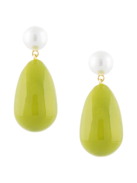 Eshvi oval drop earrings