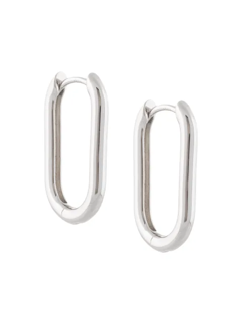 Eshvi oval hoop earrings