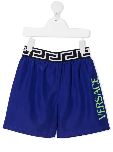 Versace Kids shorts con logo estampado 