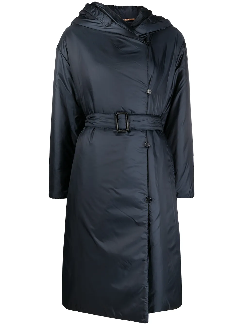 Max Mara Mantel met dubbele rij knopen Blauw