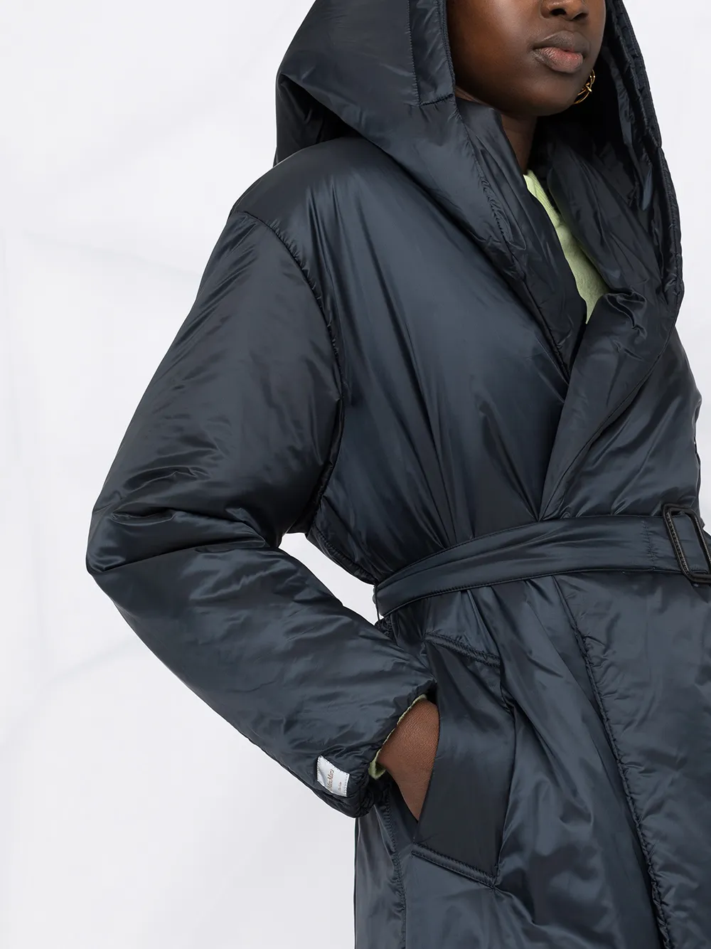 Max Mara Mantel met dubbele rij knopen Blauw