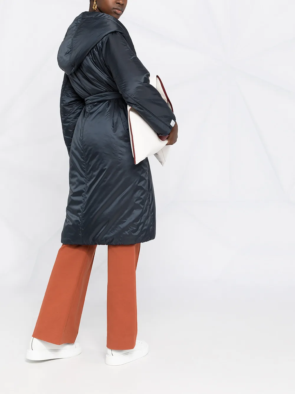 Max Mara Mantel met dubbele rij knopen Blauw