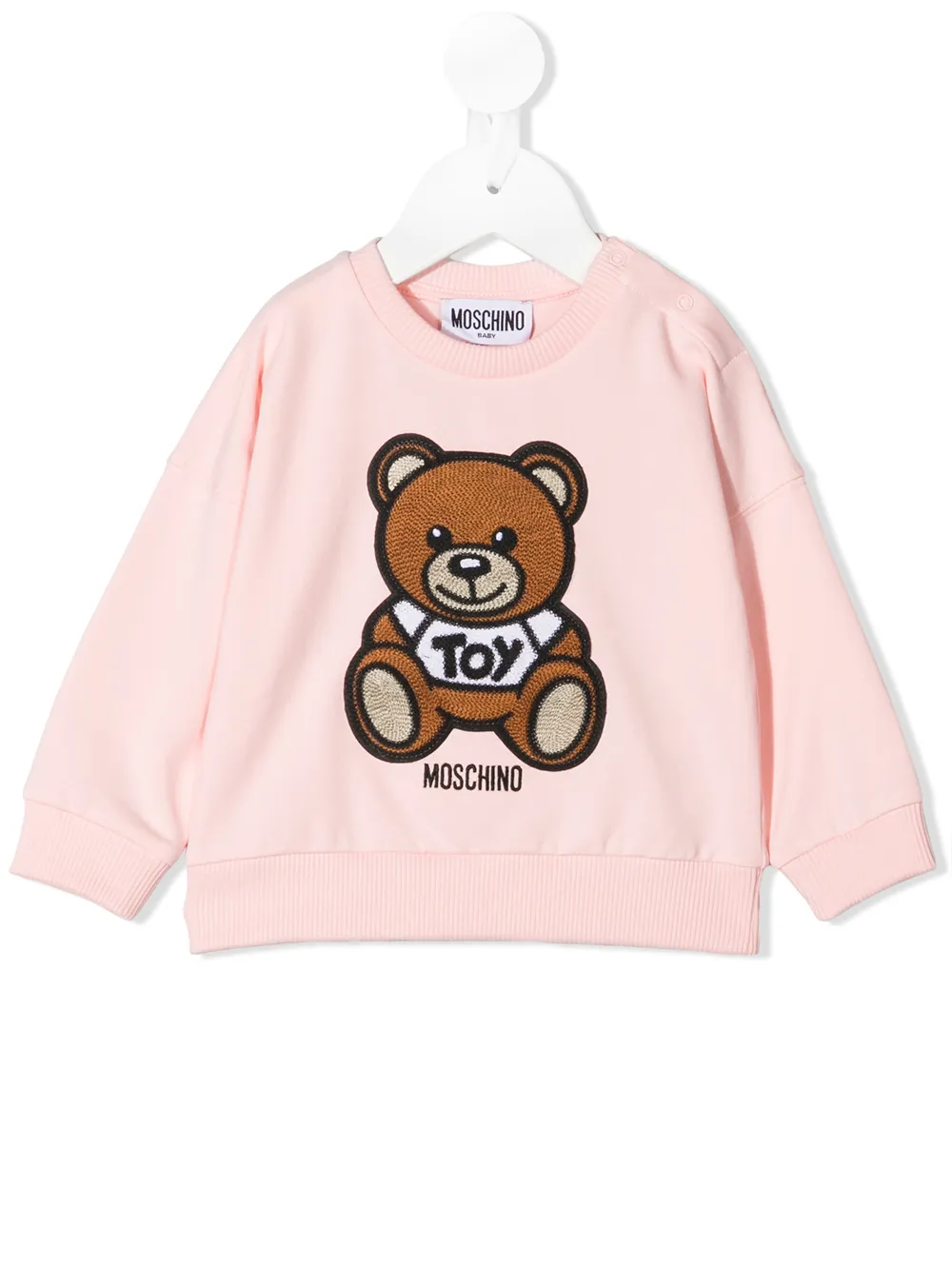 фото Moschino kids толстовка с вышивкой toy bear