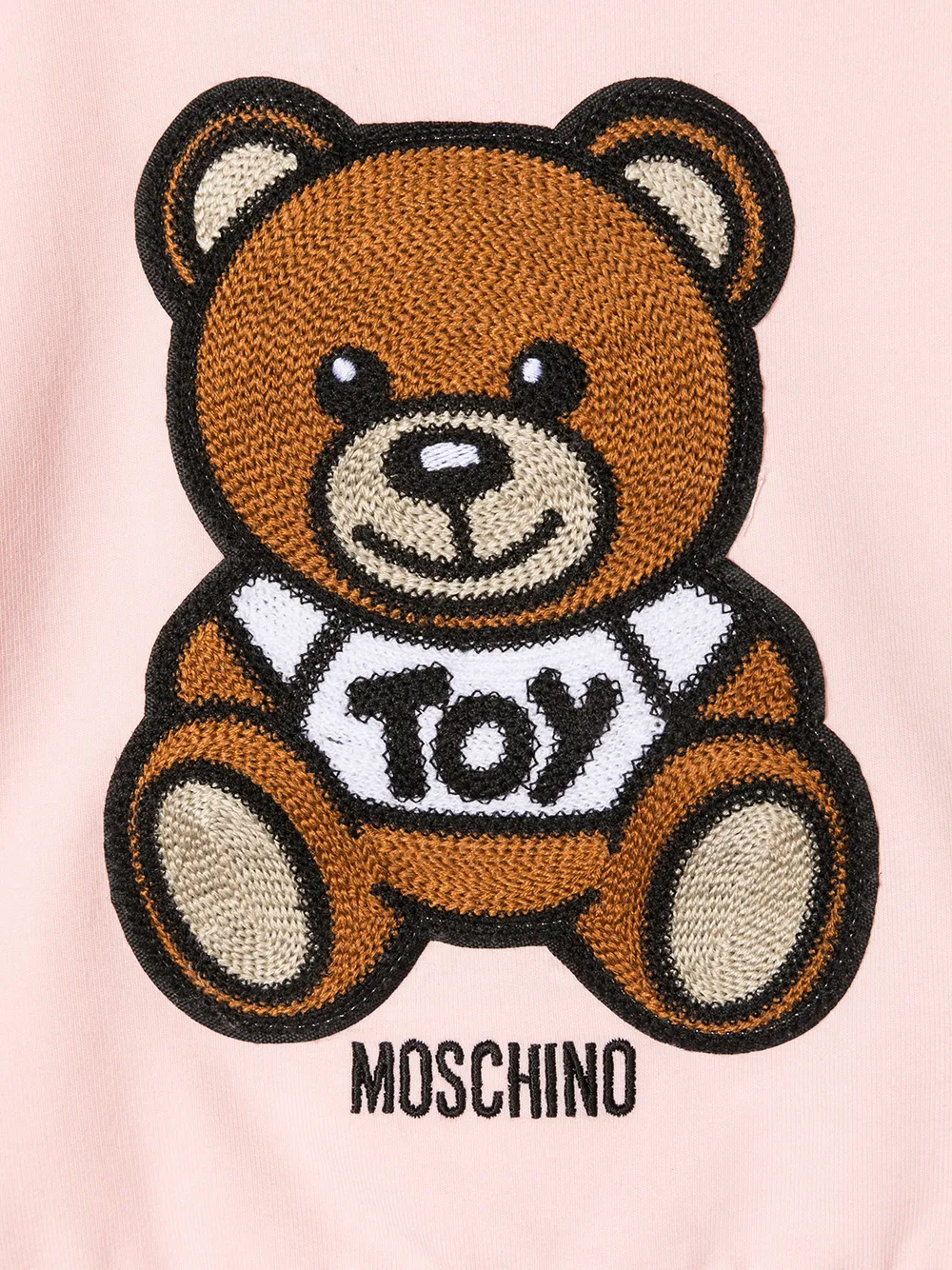 фото Moschino kids толстовка с вышивкой toy bear