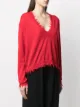Uma Wang textured neckline/hem cashmere jumper