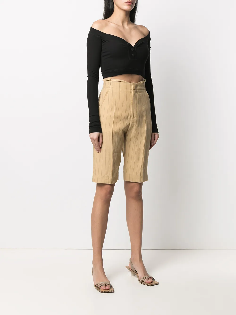 фото Jacquemus шорты в тонкую полоску