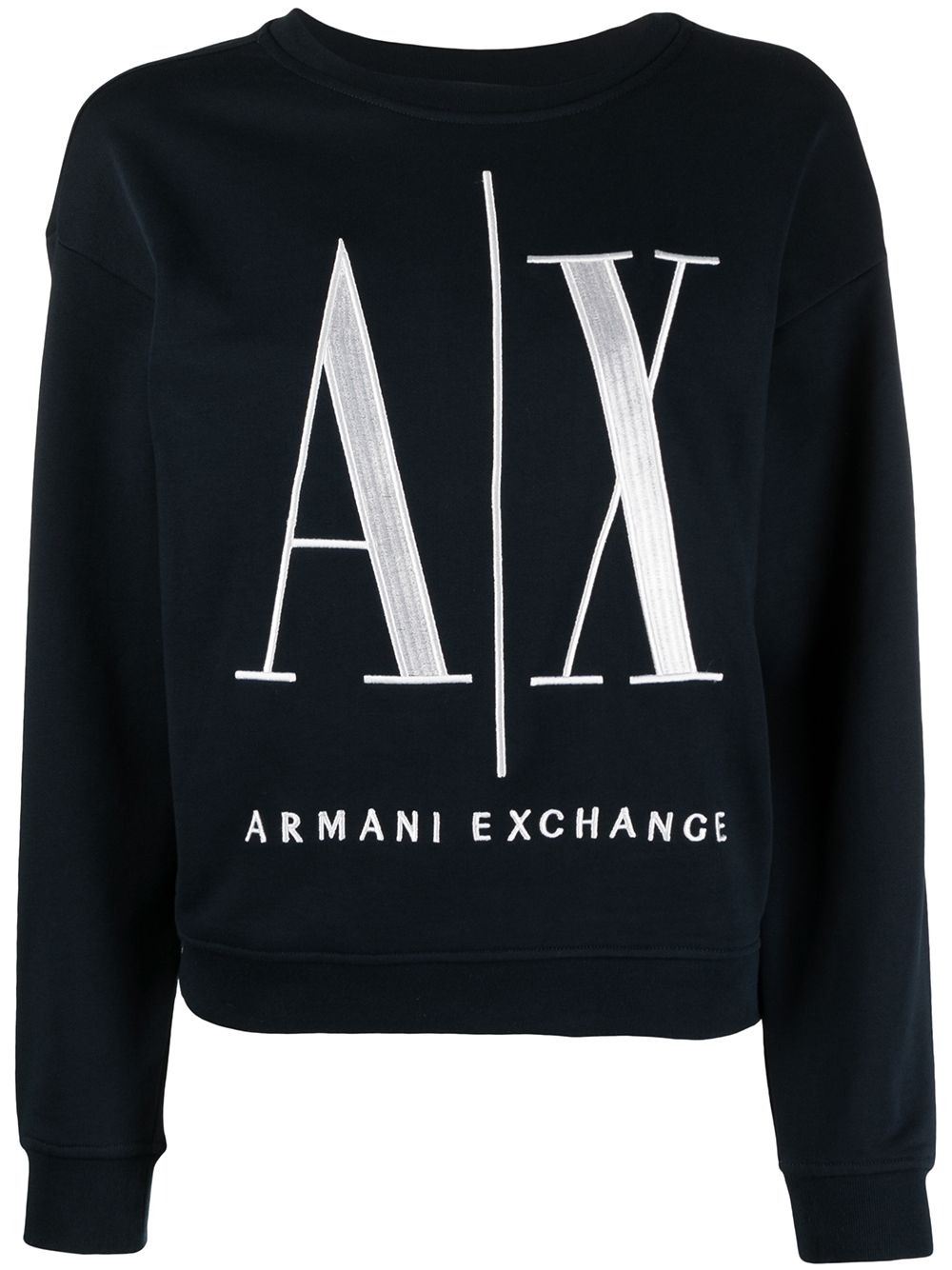 фото Armani exchange толстовка с круглым вырезом и логотипом