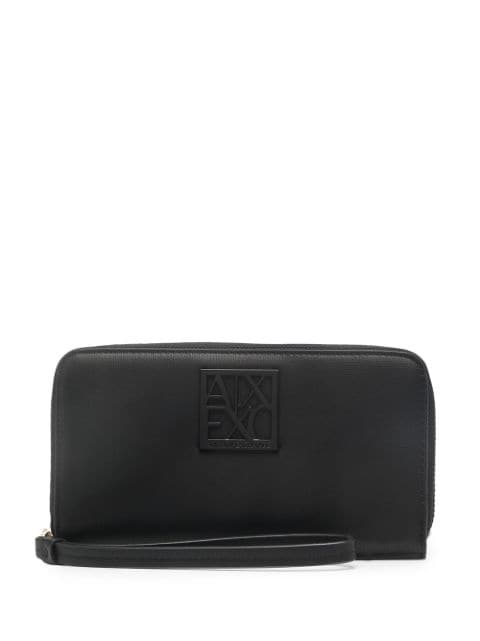 Armani Exchange cartera con placa del logo