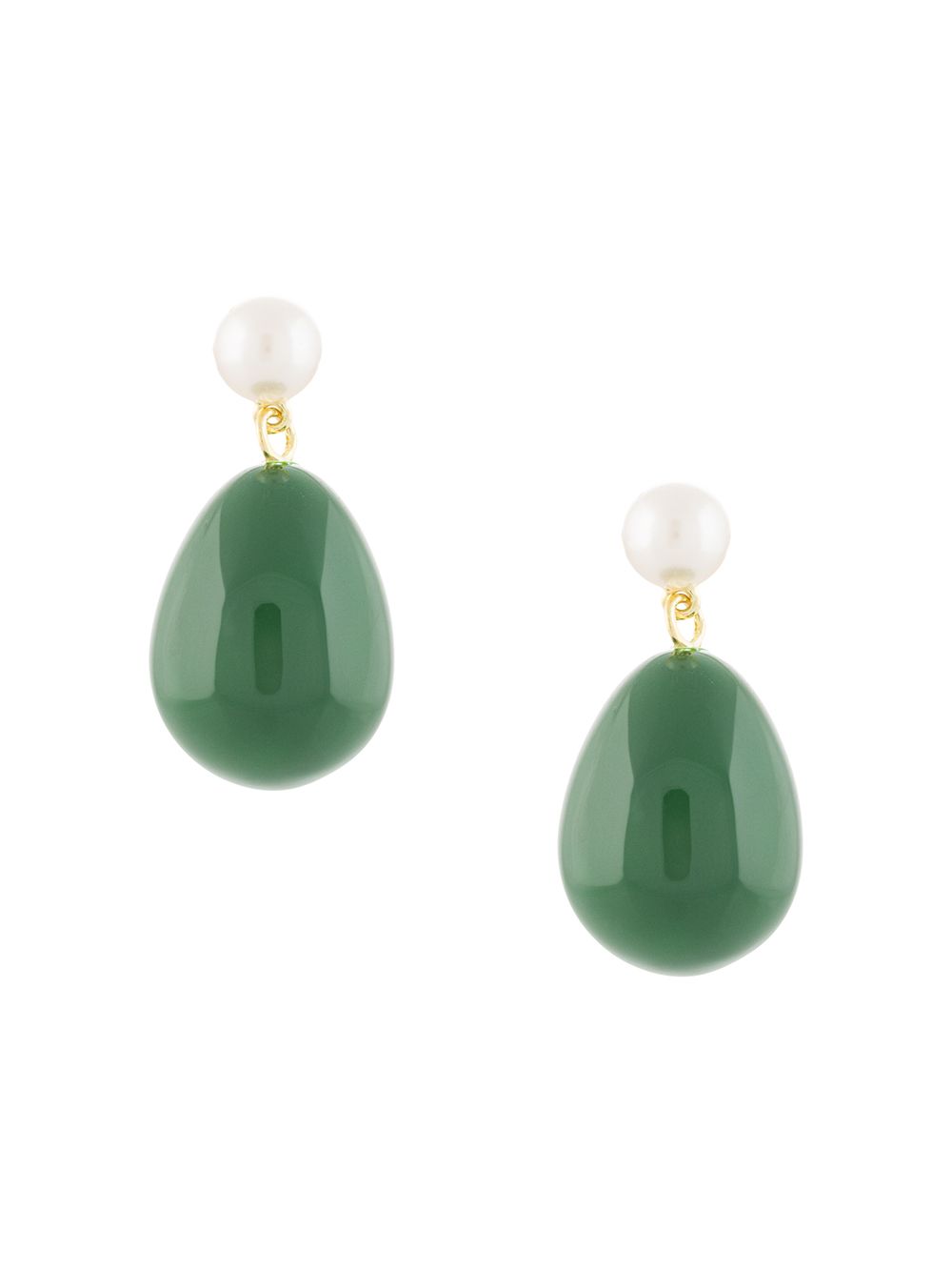 

Eshvi teardrop hanging earrings - Green