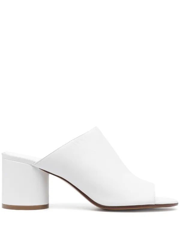 White on sale mule booties