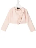 Monnalisa ruffle trim jacket - Pink