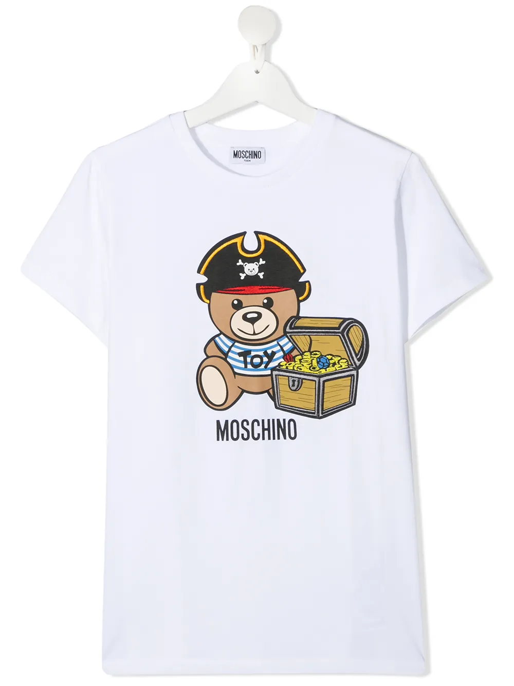 фото Moschino kids футболка toy bear treasure