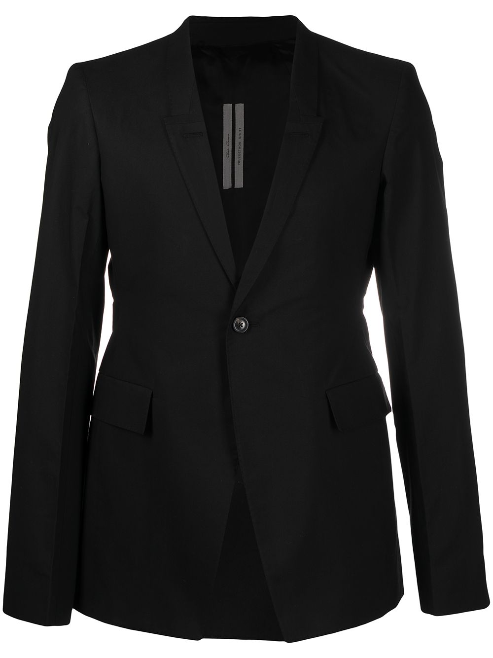 

Rick Owens blazer con botón - Negro