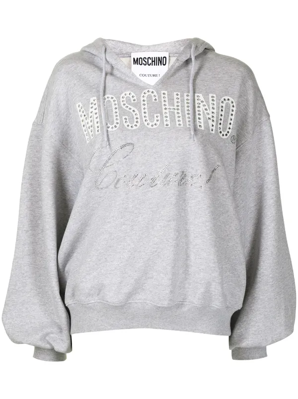 grey moschino moletom com capuz