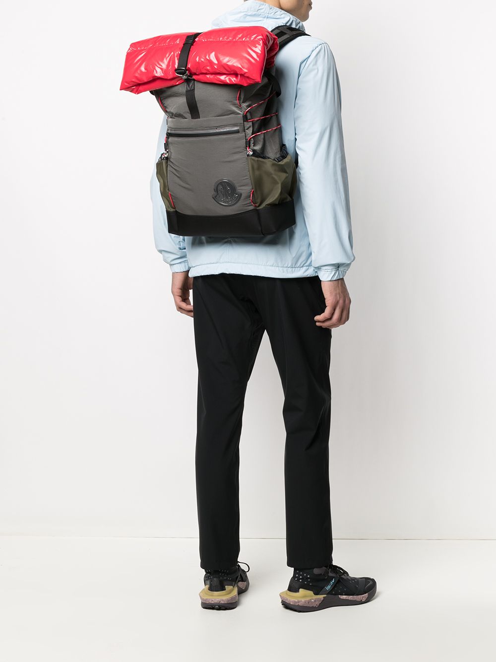 фото Moncler рюкзак со вставками и нашивкой-логотипом