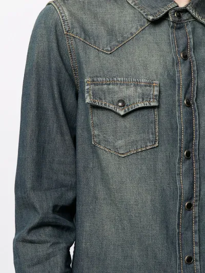 Saint Laurent press-stud denim shirt 