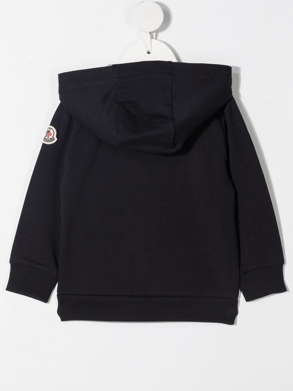 Shop Moncler Logo-patch Hoodie In Blue