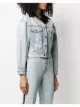 Alexander Wang peak-lapels cropped denim jacket