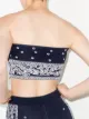 STAUD Shane strapless bandana crop top