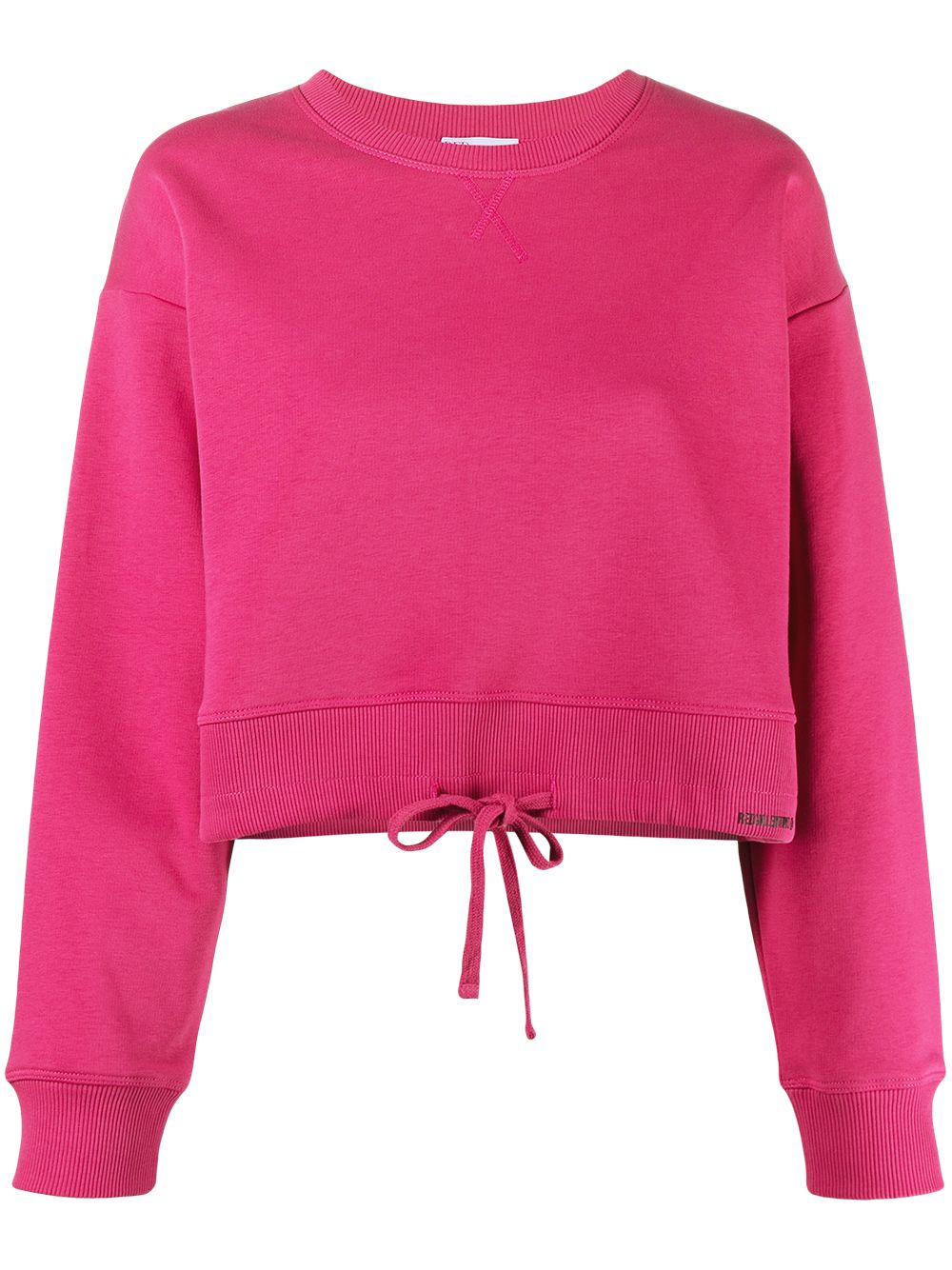 фото Red valentino cropped drawstring hem sweatshirt