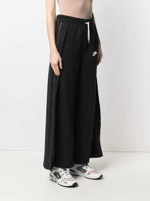nike mini swoosh wide leg joggers