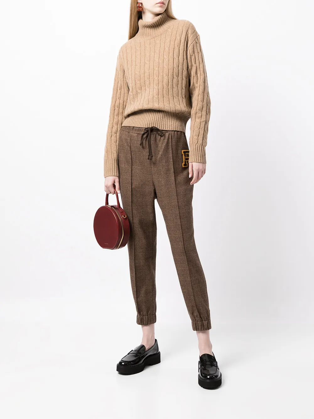 фото Polo ralph lauren клетчатые брюки с нашивкой-логотипом