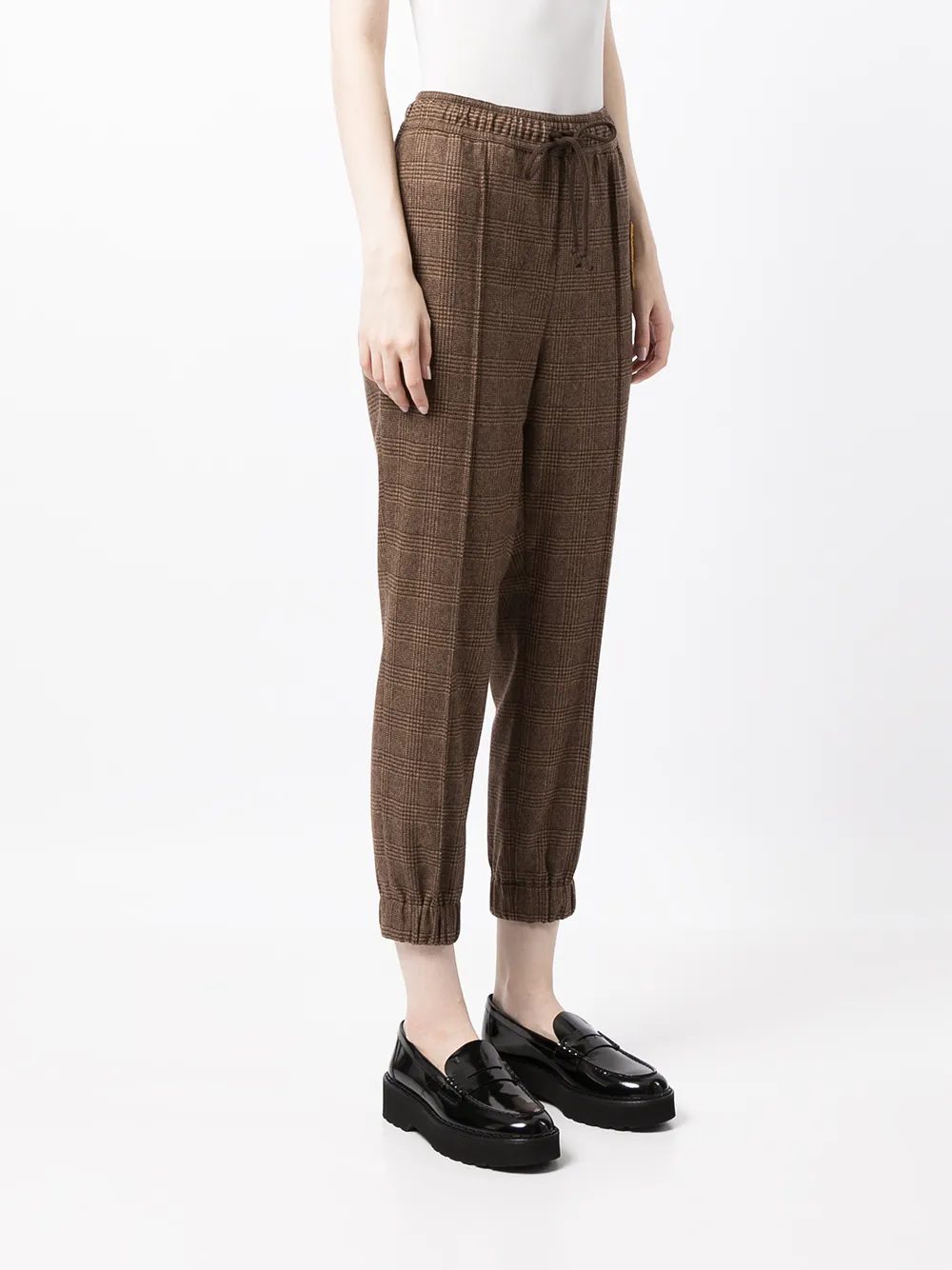 фото Polo ralph lauren клетчатые брюки с нашивкой-логотипом