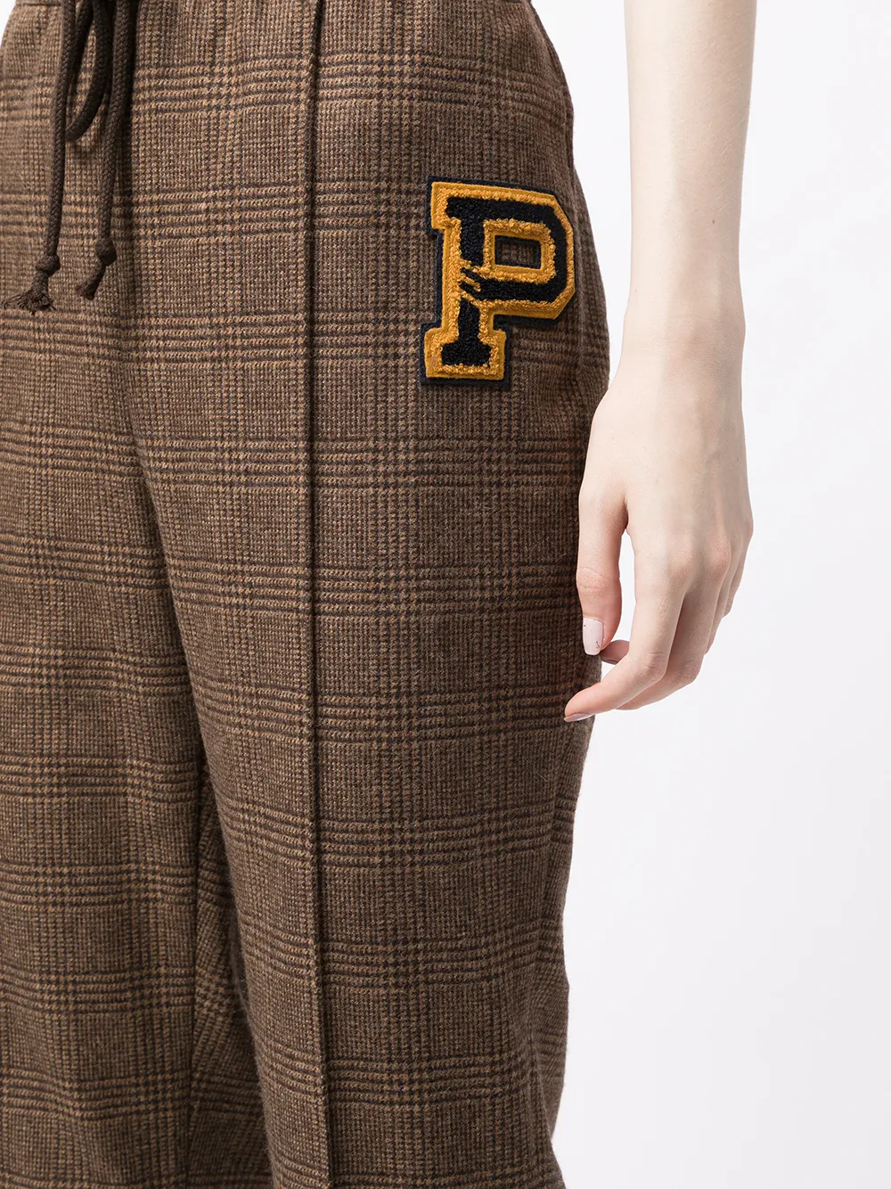 фото Polo ralph lauren клетчатые брюки с нашивкой-логотипом