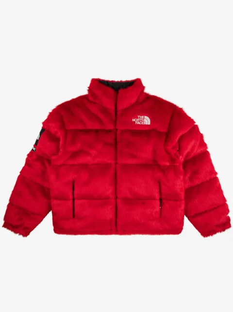 Supreme TNF faux-fur Nuptse jacket