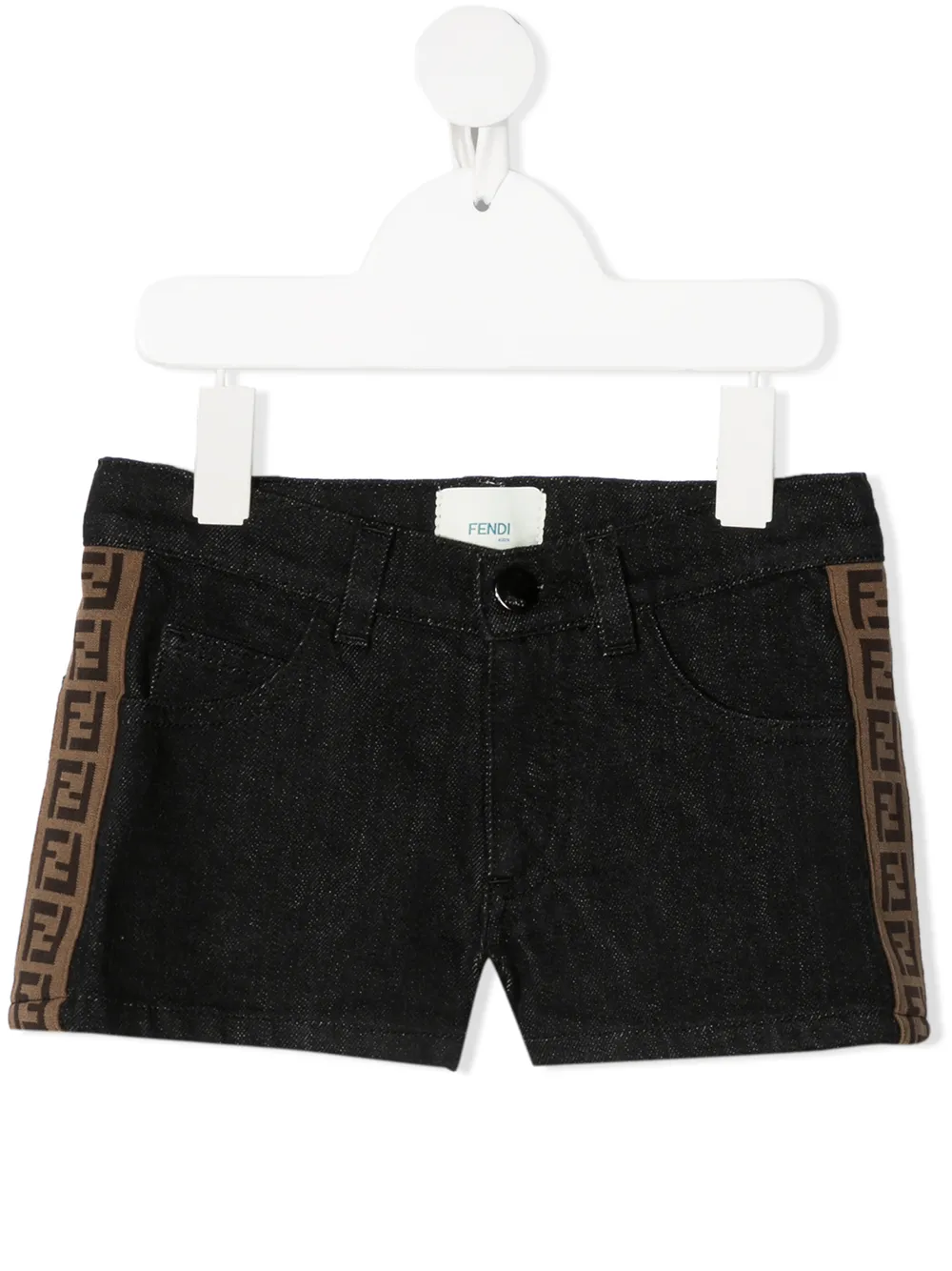 фото Fendi kids джинсовые шорты с монограммой