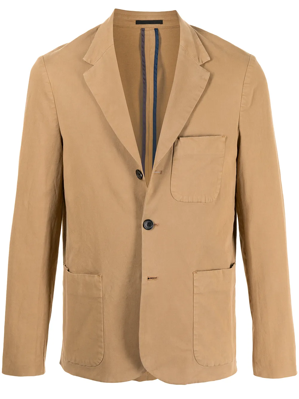 

PS Paul Smith single-breasted notch lapels blazer - Brown