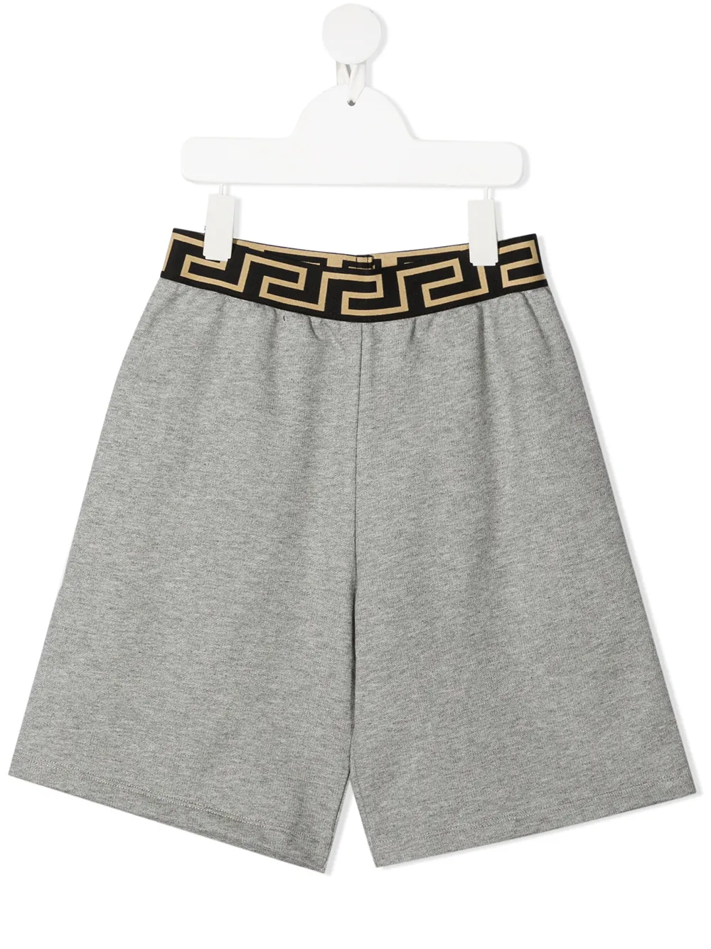 

Versace Kids shorts con estampado Greca - Gris