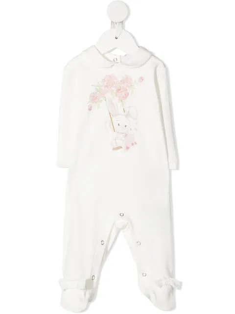 Monnalisa Bunny print babygrow