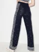 STAUD Bravo intarsia-knit wide-leg trousers