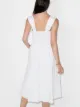 STAUD Vestido midi Ida com decote quadrado