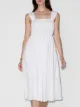 Imagem 2 de STAUD Vestido midi Ida com decote quadrado