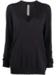 Image 1 of Rick Owens fine-knit V-neck top