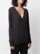 Rick Owens fine-knit V-neck top