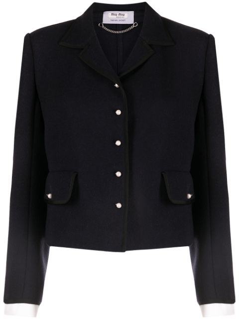 Miu Miu cropped knitted jacket Women