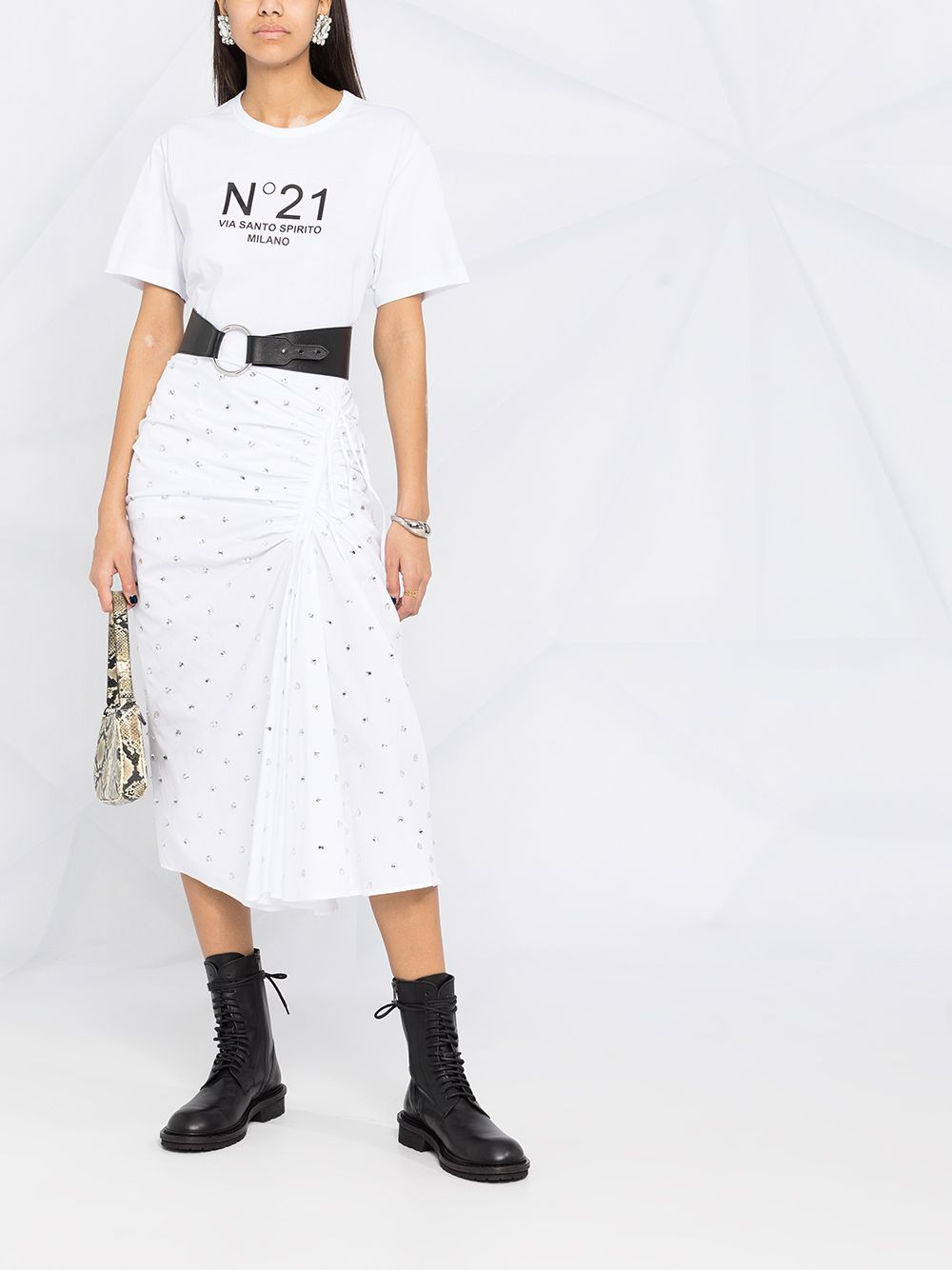 фото Nº21 юбка с кристаллами и завышенной талией