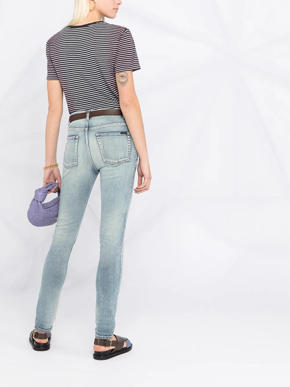 Saint Laurent Skinny Fit Low Rise Jeans | Blue | FARFETCH Saint Laurent Skinny Fit Low Rise Jeans | Blue | FARFETCH