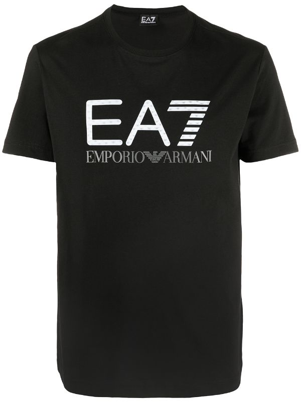 Shop Ea7 Emporio Armani Logo Print T Shirt With Express Delivery Farfetch