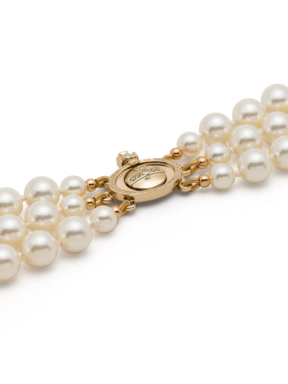 Vivienne Westwood wraparound Pearl Necklace Gold FARFETCH