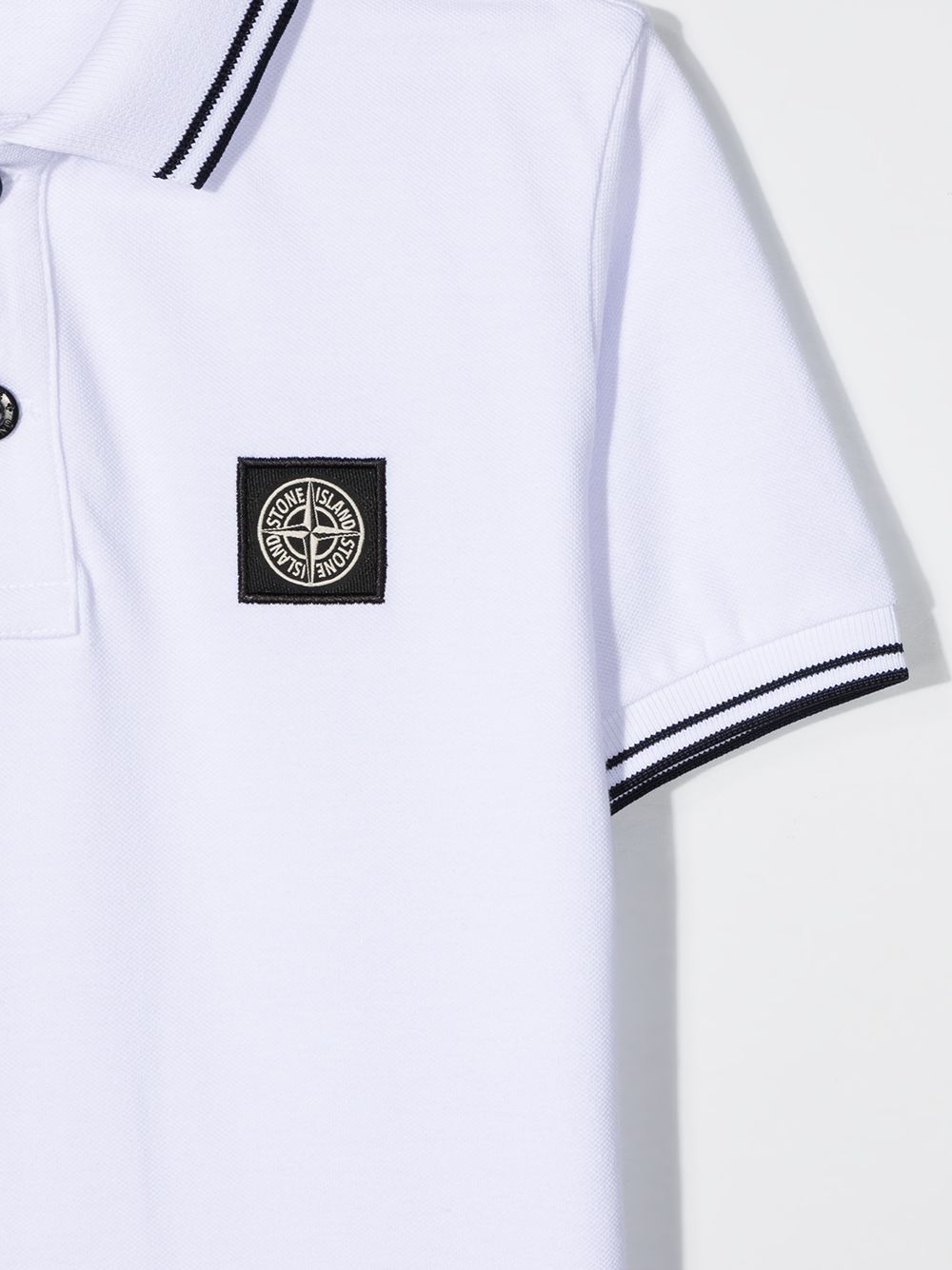 фото Stone island junior рубашка поло с нашивкой-логотипом