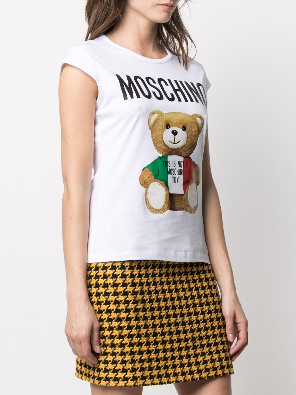 фото Moschino футболка с принтом italian teddy bear